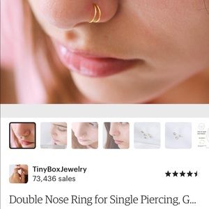 Super cute gold nose ring !!